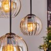 Koyoto Suspension, Boule lumineuse, Suspension Ambre, Clair, 4 lumières