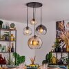 Koyoto Suspension, Boule lumineuse, Suspension Ambre, Clair, Fumé, 4 lumières