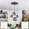 Koyoto Suspension, Boule lumineuse, Suspension 30 cm Fumé, 4 lumières
