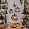 Koyoto Suspension, Boule lumineuse, Suspension 30 cm Fumé, 4 lumières