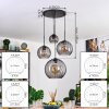 Koyoto Suspension, Boule lumineuse, Suspension 30 cm Fumé, 4 lumières