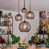 Koyoto Suspension, Boule lumineuse, Suspension 30 cm Fumé, 4 lumières