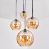 Koyoto Suspension, Boule lumineuse, Suspension Ambre, 4 lumières