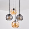 Koyoto Suspension, Boule lumineuse, Suspension 35 cm Ambre, Fumé, 4 lumières