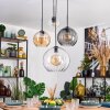 Koyoto Suspension, Boule lumineuse, Suspension Ambre, Clair, Fumé, 4 lumières