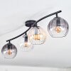 Koyoto Plafonnier, Boule lumineuse Ambre, Clair, Fumé, 4 lumières