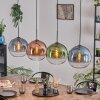 Koyoto Suspension, Boule lumineuse, Suspension Bleu, Vert, Clair, Cuivré, 4 lumières