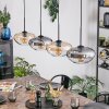 Mertola Suspension, Suspension Ambre, Clair, Fumé, 4 lumières