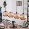 Koyoto Suspension, Boule lumineuse, Suspension Ambre, 4 lumières