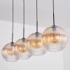 Koyoto Suspension, Boule lumineuse, Suspension Ambre, Clair, 4 lumières