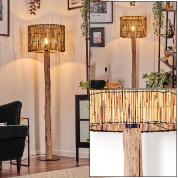 Cando Lampadaire Écru, Noir, 1 lumière