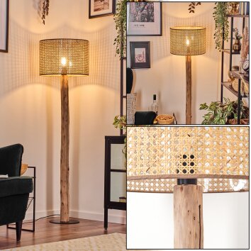 Barcos Lampadaire Écru, Noir, 1 lumière