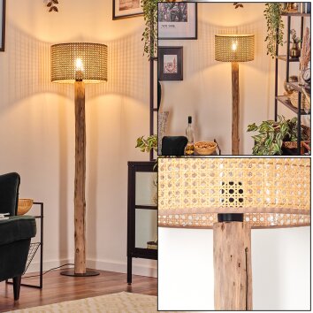 Barcos Lampadaire Écru, Noir, 1 lumière