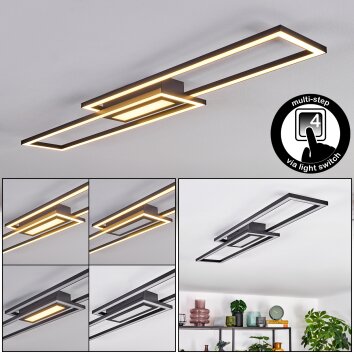Torresella Plafonnier LED Noir, 1 lumière