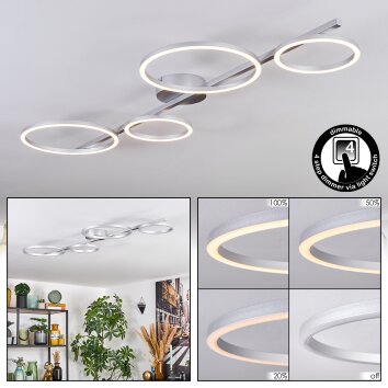 Firon Plafonnier LED Argenté, 1 lumière