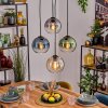 Koyoto Suspension, Boule lumineuse, Suspension Ambre, Bleu, Vert, Clair, Fumé, 4 lumières
