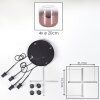 Lauden Suspension, Boule lumineuse, Suspension Clair, Cuivré, 4 lumières
