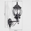 Lentua Lampe murale d´extérieur, Applique murale Noir, Argenté, 1 lumière
