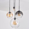 Koyoto Suspension, Boule lumineuse, Suspension Ambre, Clair, Fumé, 4 lumières