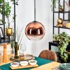 Koyoto Suspension, Boule lumineuse, Suspension Clair, Cuivré, 1 lumière