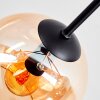 Koyoto Plafonnier, Boule lumineuse 77.5 cm Ambre, Chrome, Clair, Fumé, 6 lumières