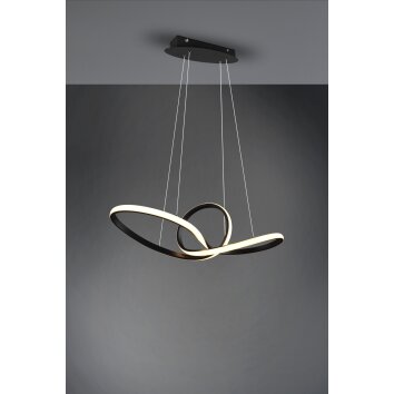 Suspension Reality Sansa LED Noir, 1 lumière