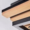 Rivano Plafonnier LED Chrome, Couleur bois, Noir, 1 lumière
