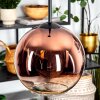 Koyoto Suspension, Boule lumineuse, Suspension Clair, Cuivré, 1 lumière