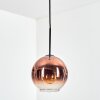 Koyoto Suspension, Boule lumineuse, Suspension Clair, Cuivré, 1 lumière