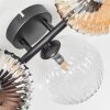 Chehalis Plafonnier, Boule lumineuse Ambre, Clair, Fumé, 5 lumières