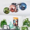 Gastor Plafonnier, Boule lumineuse Bleu, Chrome, Vert, Cuivré, Fumé, 4 lumières