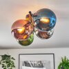 Gastor Plafonnier, Boule lumineuse Bleu, Chrome, Vert, Cuivré, Fumé, 4 lumières