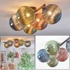 Chehalis Plafonnier, Boule lumineuse Bleu, Vert, Cuivré, 5 lumières