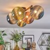 Chehalis Plafonnier, Boule lumineuse Bleu, Vert, Cuivré, 5 lumières