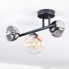 Chehalis Plafonnier, Boule lumineuse Ambre, Clair, Fumé, 3 lumières