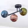 Chehalis Plafonnier, Boule lumineuse Bleu, Vert, Cuivré, 3 lumières