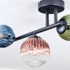 Chehalis Plafonnier, Boule lumineuse Bleu, Vert, Clair, Cuivré, 3 lumières