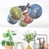 Chehalis Plafonnier, Boule lumineuse Bleu, Vert, Cuivré, 5 lumières