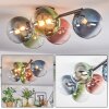 Chehalis Plafonnier, Boule lumineuse Bleu, Vert, Clair, Cuivré, 5 lumières