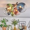 Chehalis Plafonnier, Boule lumineuse Bleu, Vert, Clair, Cuivré, 5 lumières