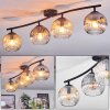 Ripoll Plafonnier, Boule lumineuse Ambre, Clair, Fumé, 4 lumières