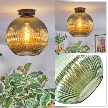 Koyoto Plafonnier, Boule lumineuse 12 cm Vert, 1 lumière