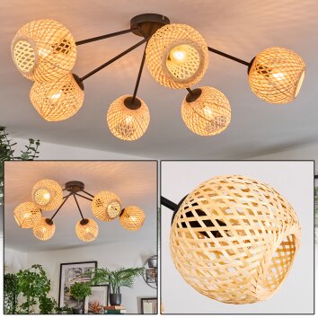 Basto Plafonnier, Boule lumineuse Écru, 6 lumières