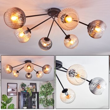 Koyoto Plafonnier, Boule lumineuse 77.5 cm Ambre, Clair, Fumé, 6 lumières