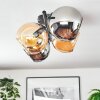 Koyoto Plafonnier, Boule lumineuse Ambre, Chrome, Fumé, 4 lumières