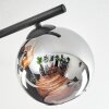 Koyoto Plafonnier, Boule lumineuse Ambre, Chrome, Fumé, 4 lumières
