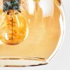 Koyoto Plafonnier, Boule lumineuse Ambre, Chrome, Fumé, 4 lumières