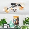 Gastor Plafonnier, Boule lumineuse Ambre, Clair, Fumé, 4 lumières