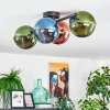 Koyoto Plafonnier, Boule lumineuse Bleu, Vert, Cuivré, 4 lumières