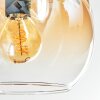 Koyoto Plafonnier, Boule lumineuse Ambre, Clair, Fumé, 4 lumières